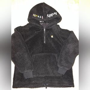 Teddy Fresh Black Sherpa Hoodie